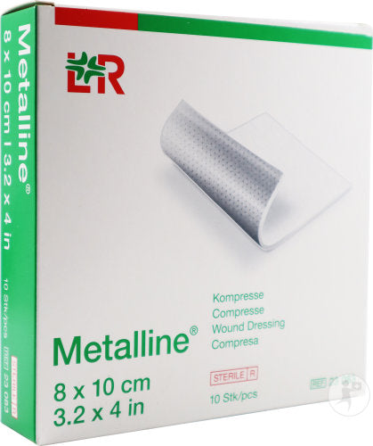 METALLINE Kompressen 8x10 cm steril 10 Stück