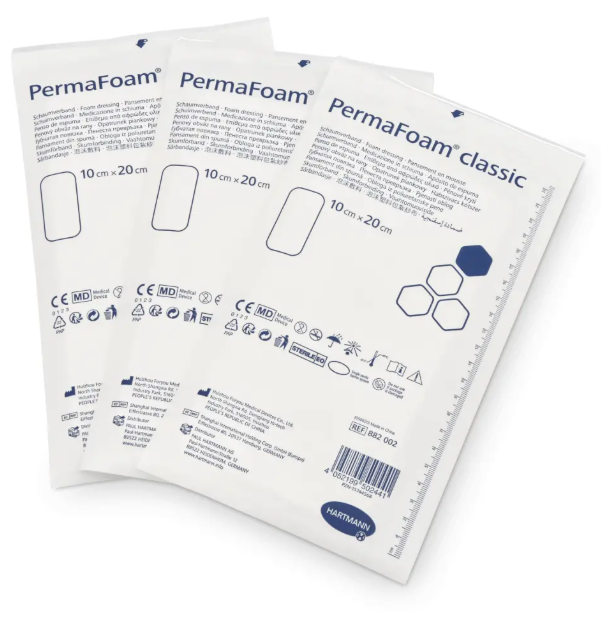 PermaFoam Classic Schaumverband steril 20 x 10cm, 10 Stück