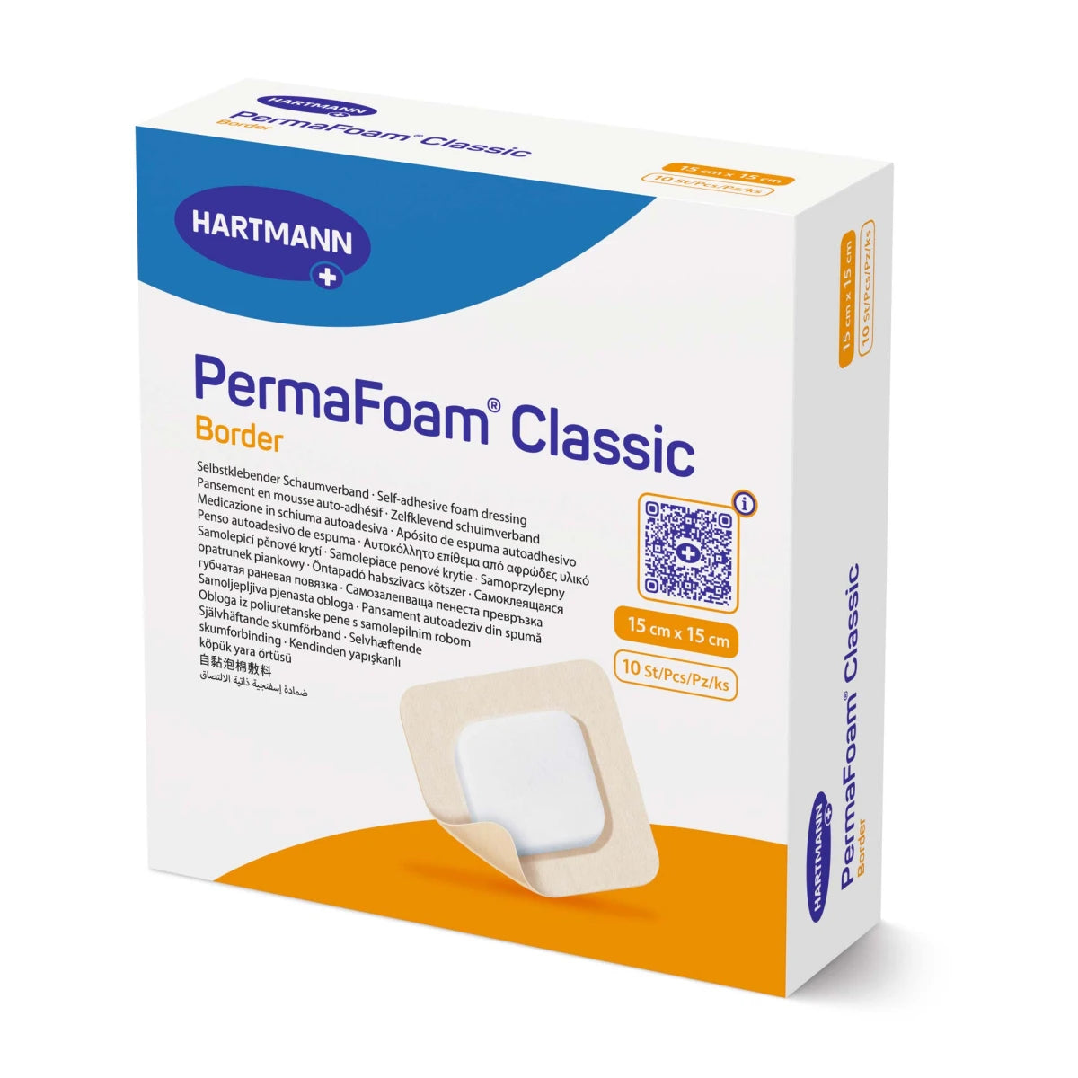 PermaFoam Classic Border Selbsthaftender Schaumverband 15x15cn