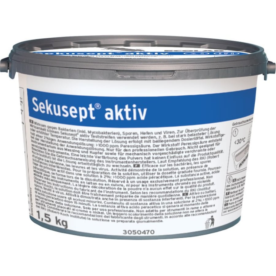 Sekusept aktiv Instrumentendesinfektion 1,5 kg - Eimer mit Messbecher