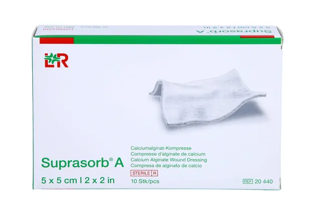 Suprasorb A Calciumalginat Kompr.5x5 cm