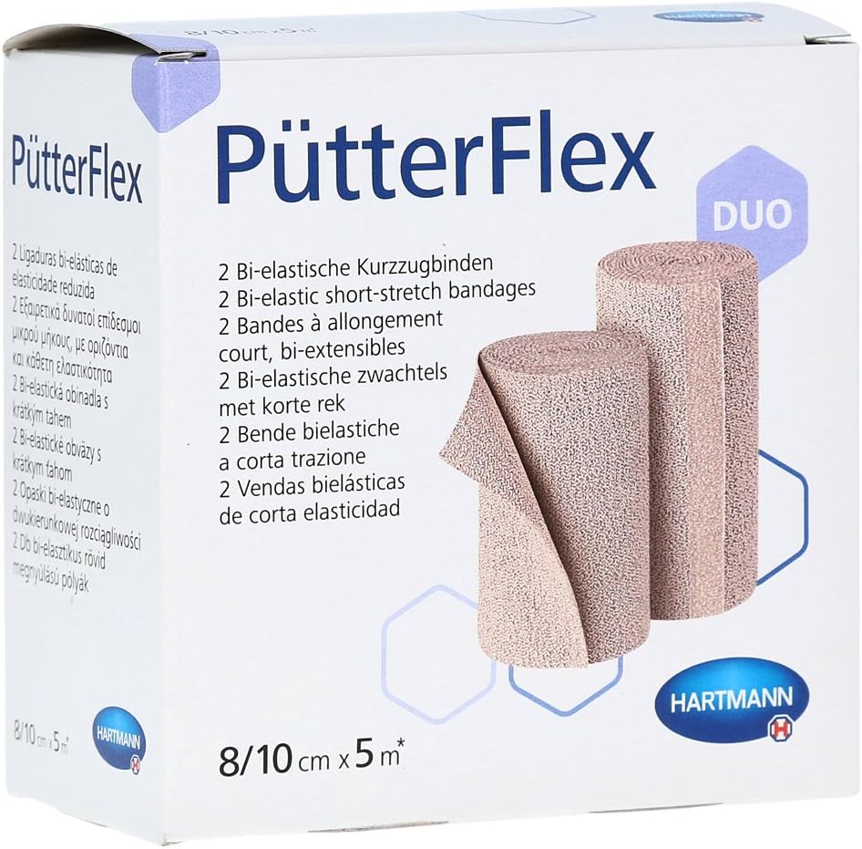 PütterFlex Duo bi-elastische Kurzzugbinde 8+10cm x 5m